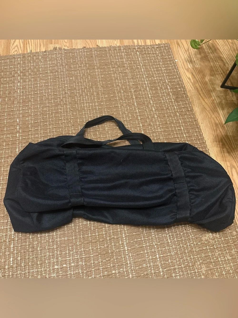 Meister Black Duffel Bag with Orange Accent